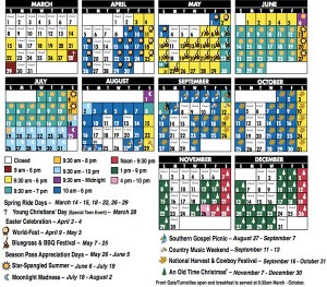 silver dollar city schedule 2015